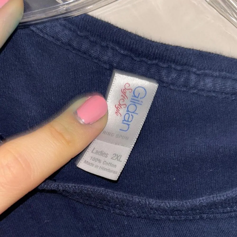 Navy American Abe Lincoln Graphic Patriotic 4th of July Shirt Top Festive USA Black - Image 6