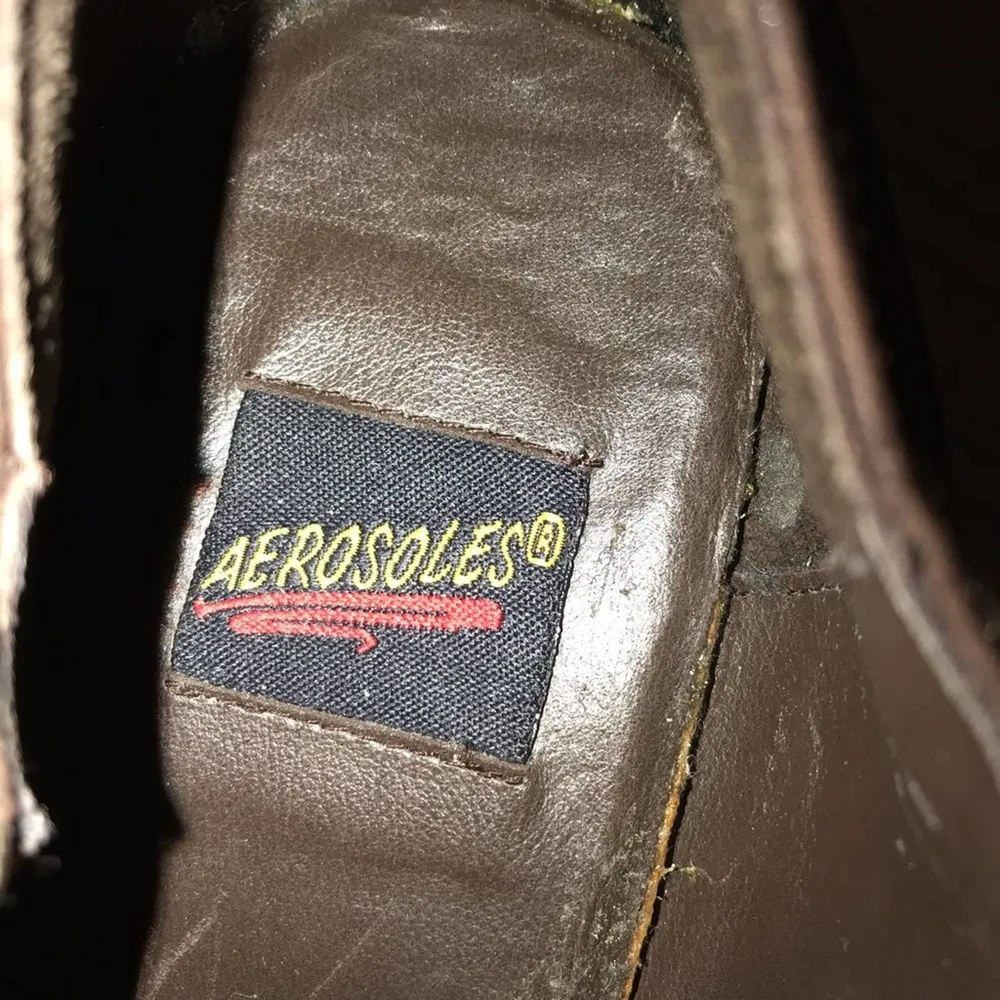 AEROSOLES DARK BROWN SLIDE ON STRETCH ANKLE BOOTS SIZE 8.5 - Image 3