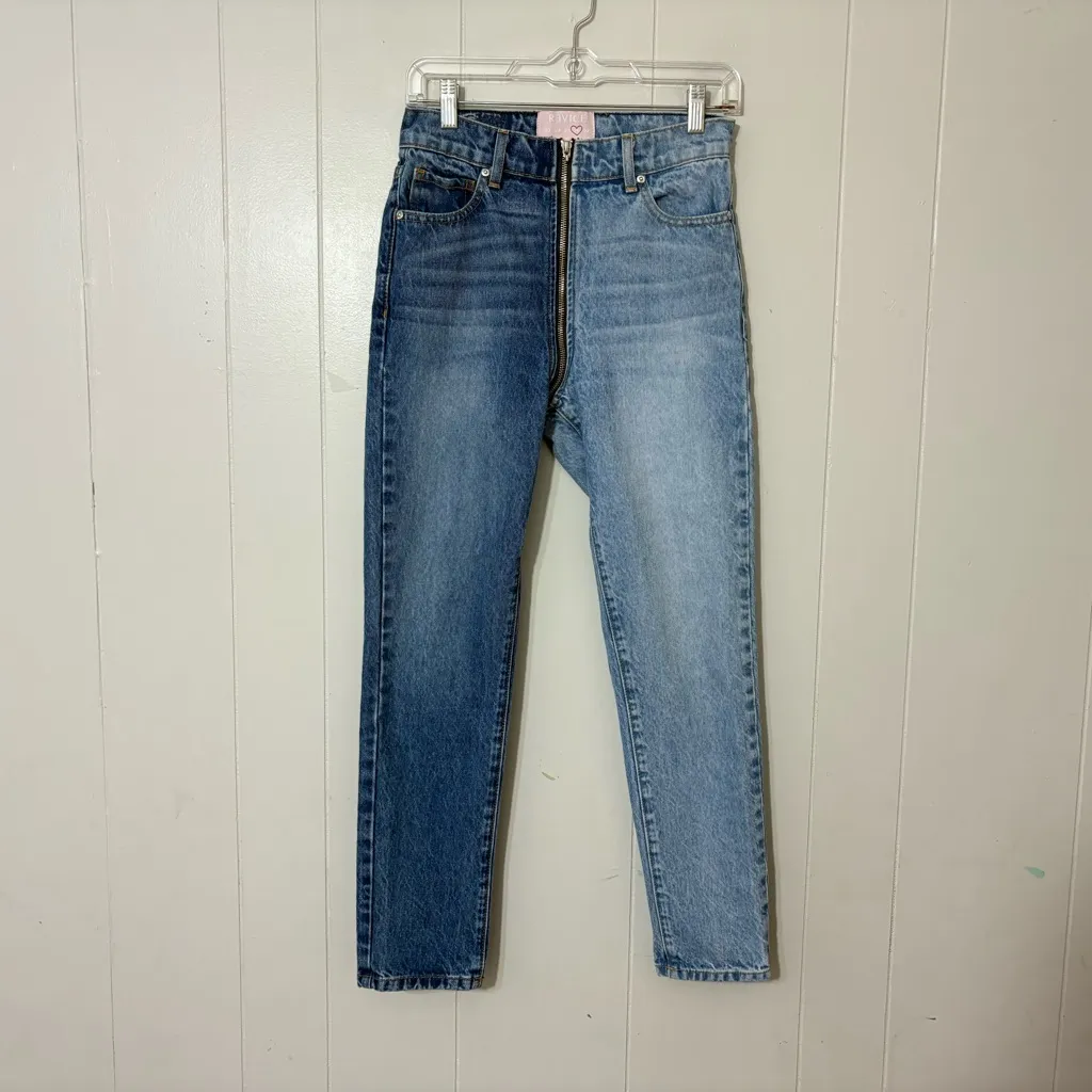 Revice Yin Yang High Rise Cropped Jeans Tokyo Wash Size 26 Two Tone - Image 3