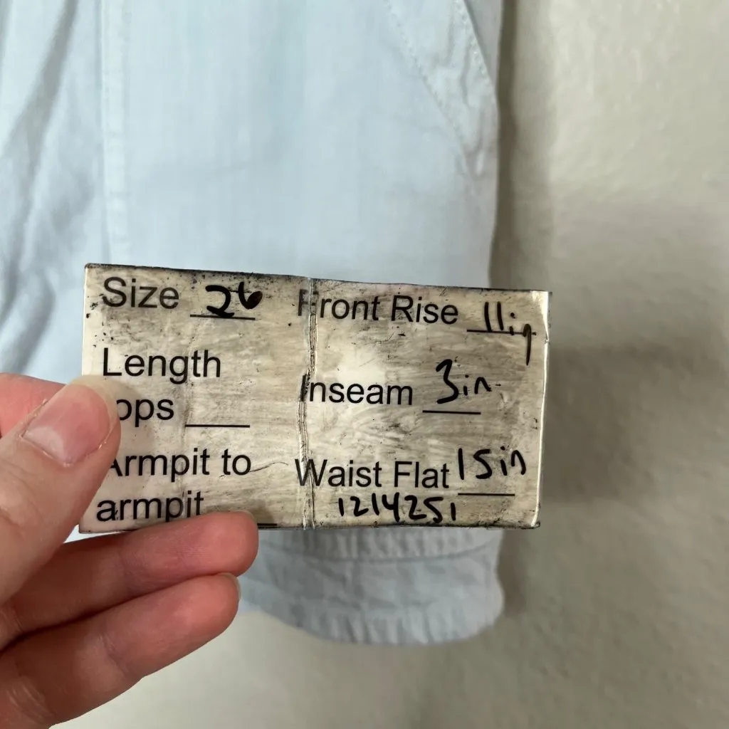 Rag & Bone Womens Light Blue Venice Bayside High-Rise Cotton Shorts Size 26 - Image 9