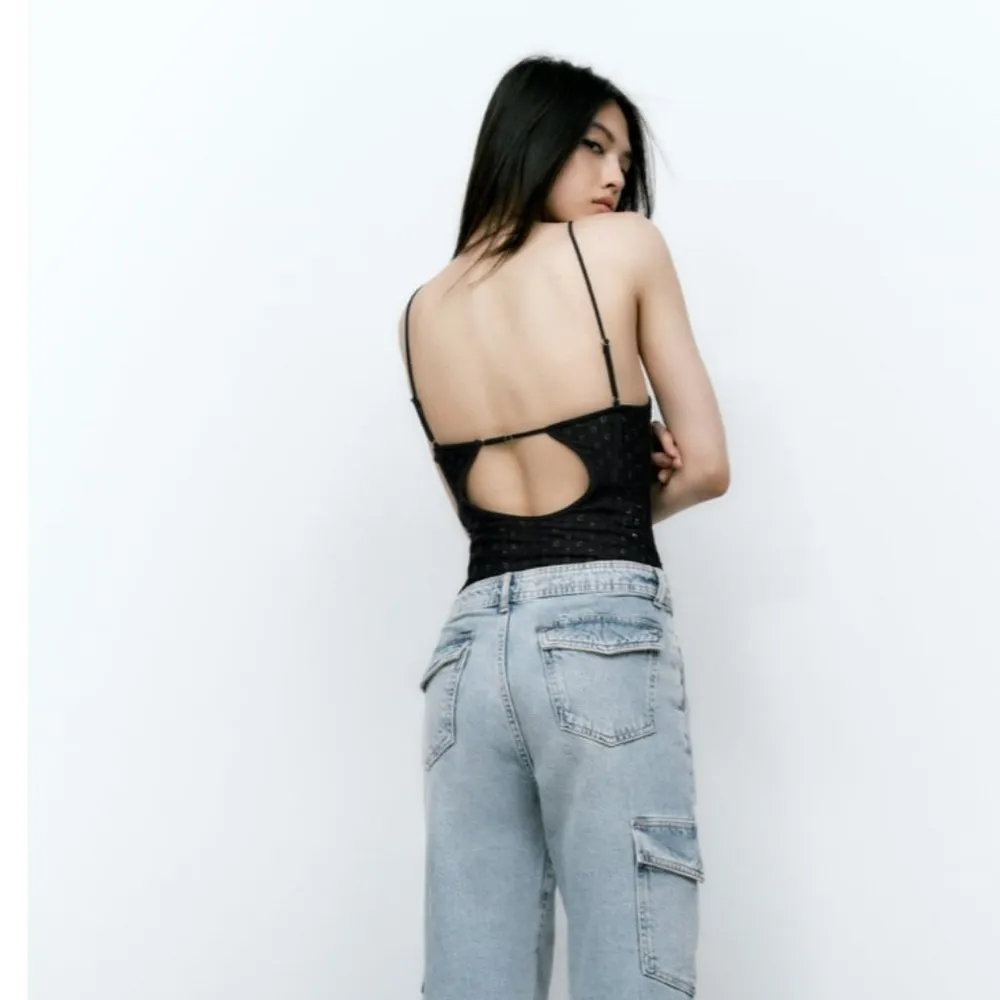 NWT ZARA BLOGGERS FAV MATCHING LACE CORSET BODYSUIT BLACK MEDIUM - Image 4