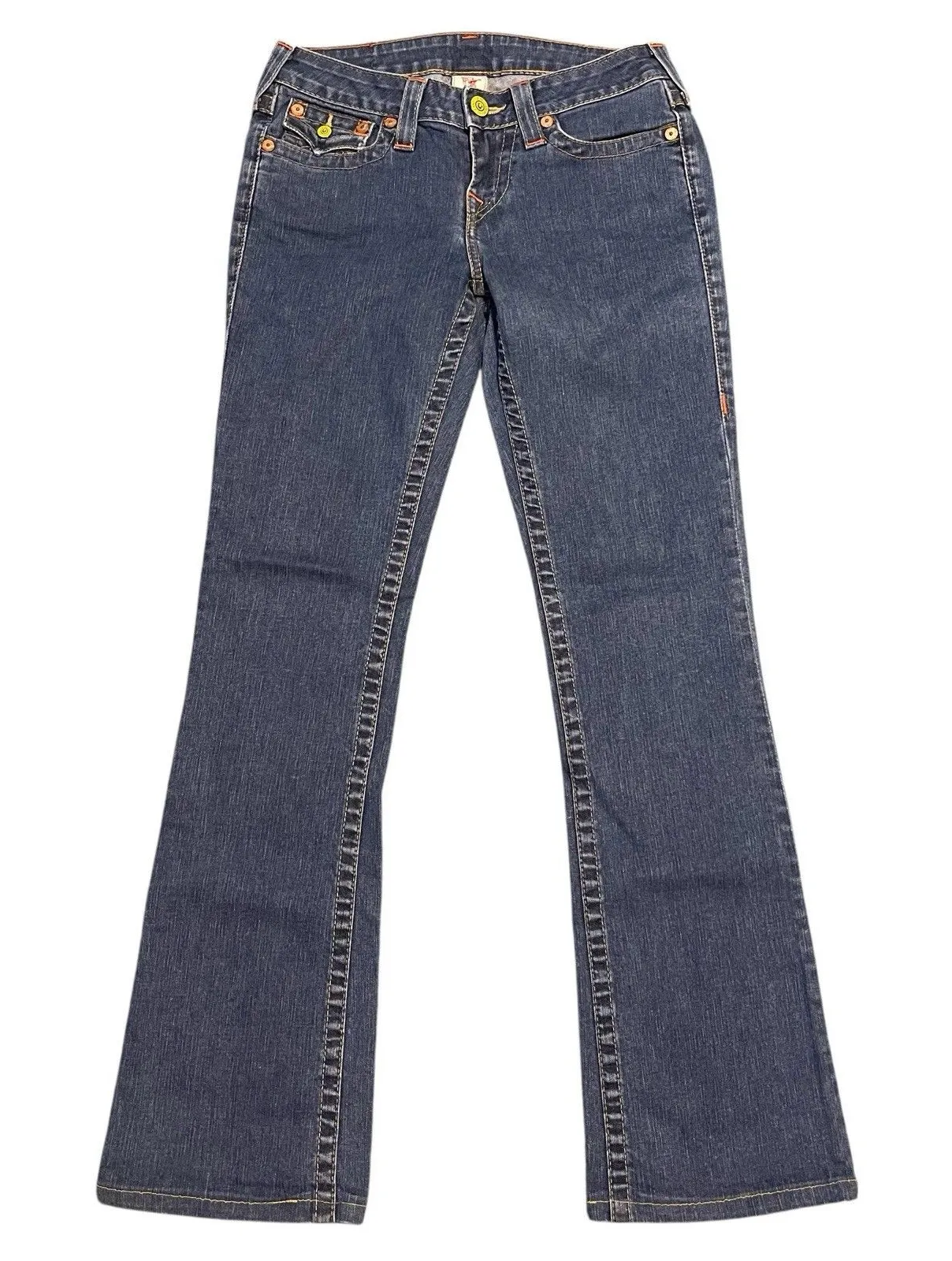 VINTAGE Y2K True Religion Womens BECKY Bootcut Jeans Sz 28 Low Rise 2000’s - Image 1