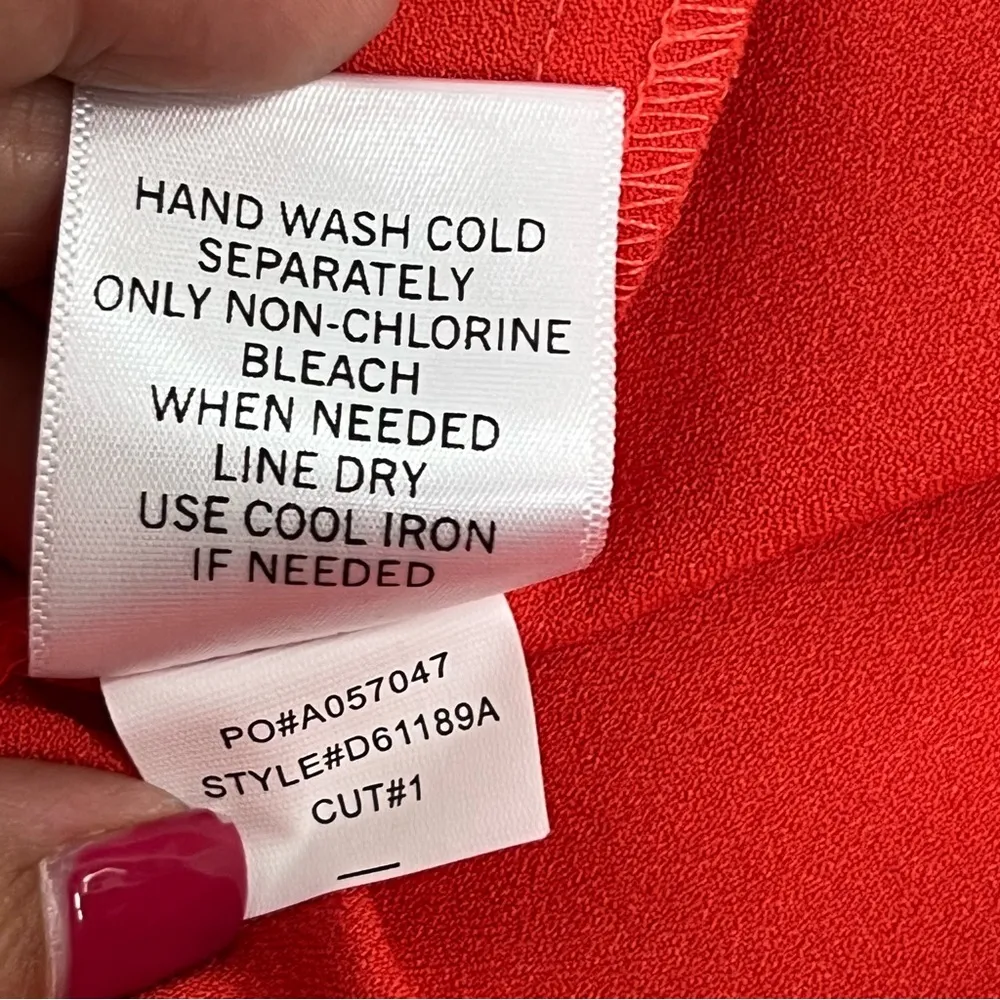 NWT Market & spruce S orange red coral dress spaghetti straps open back pockets - Image 14