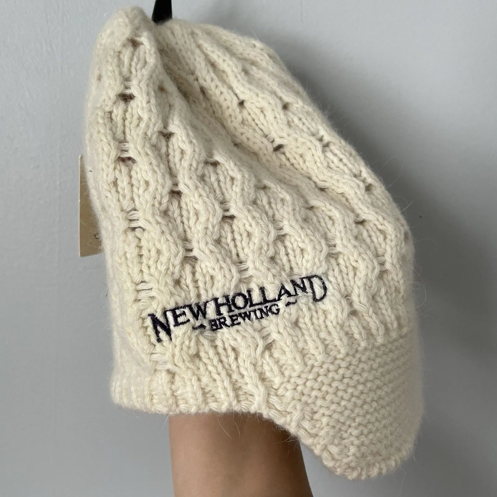 Carhartt For Women Winter Knit Cap White Cream New Holland Brewing Company NWT - Image 3