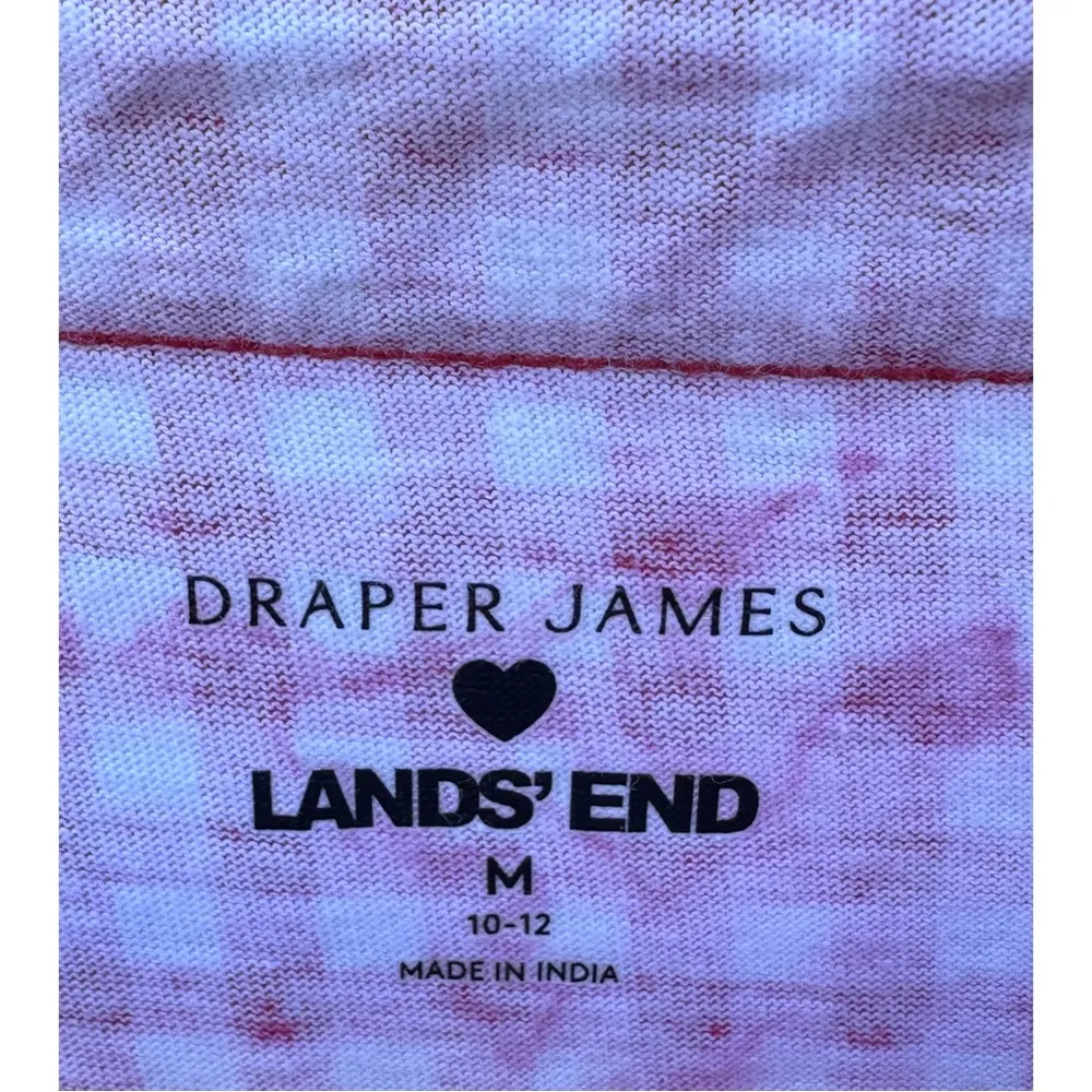 for Lands End Gingham Check Red White Sleeveless Shift Dress Medium - Image 4