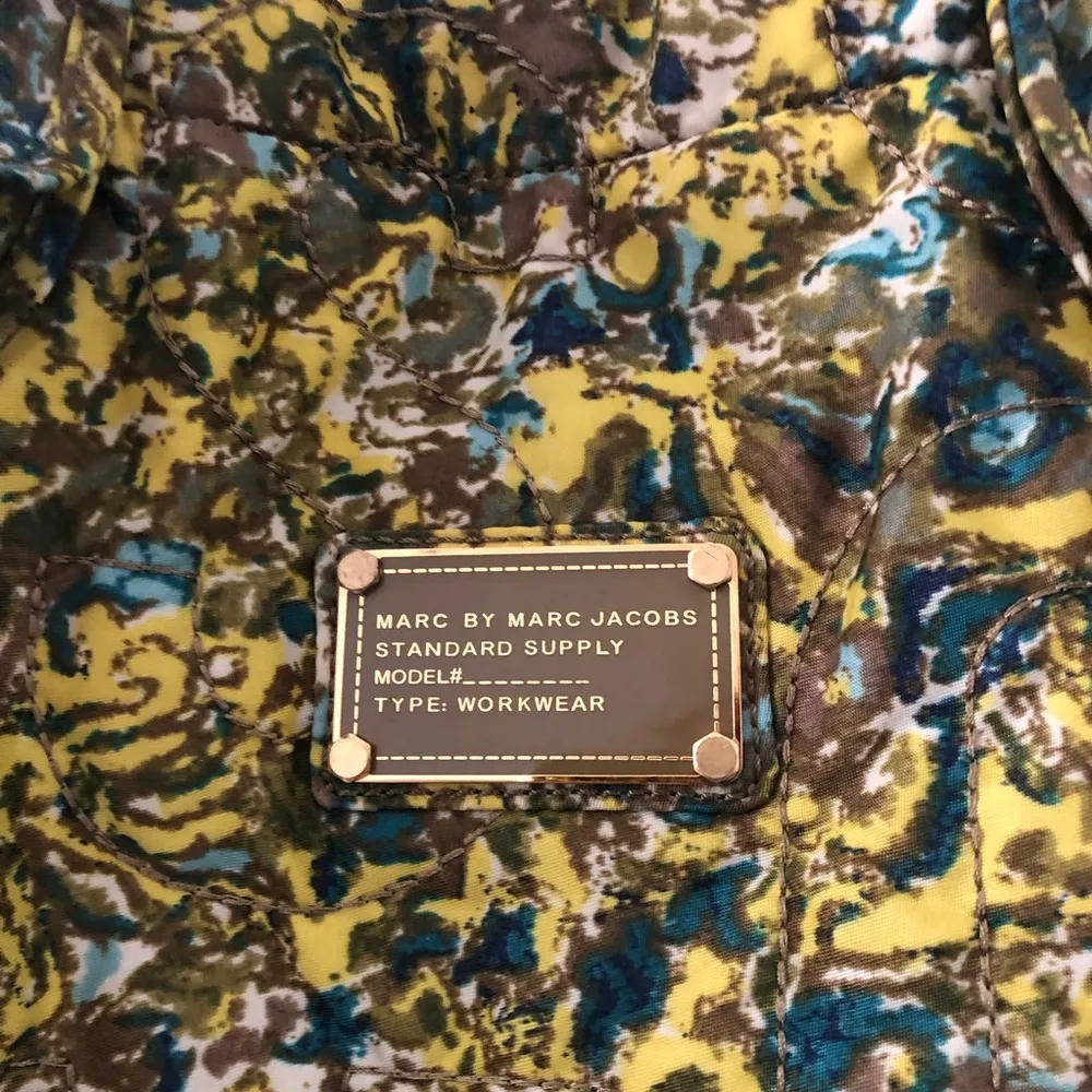 Marc by Marc Jacobs Nylon Marigold Yellow Floral Print Quilted Tote Bag - Image 3