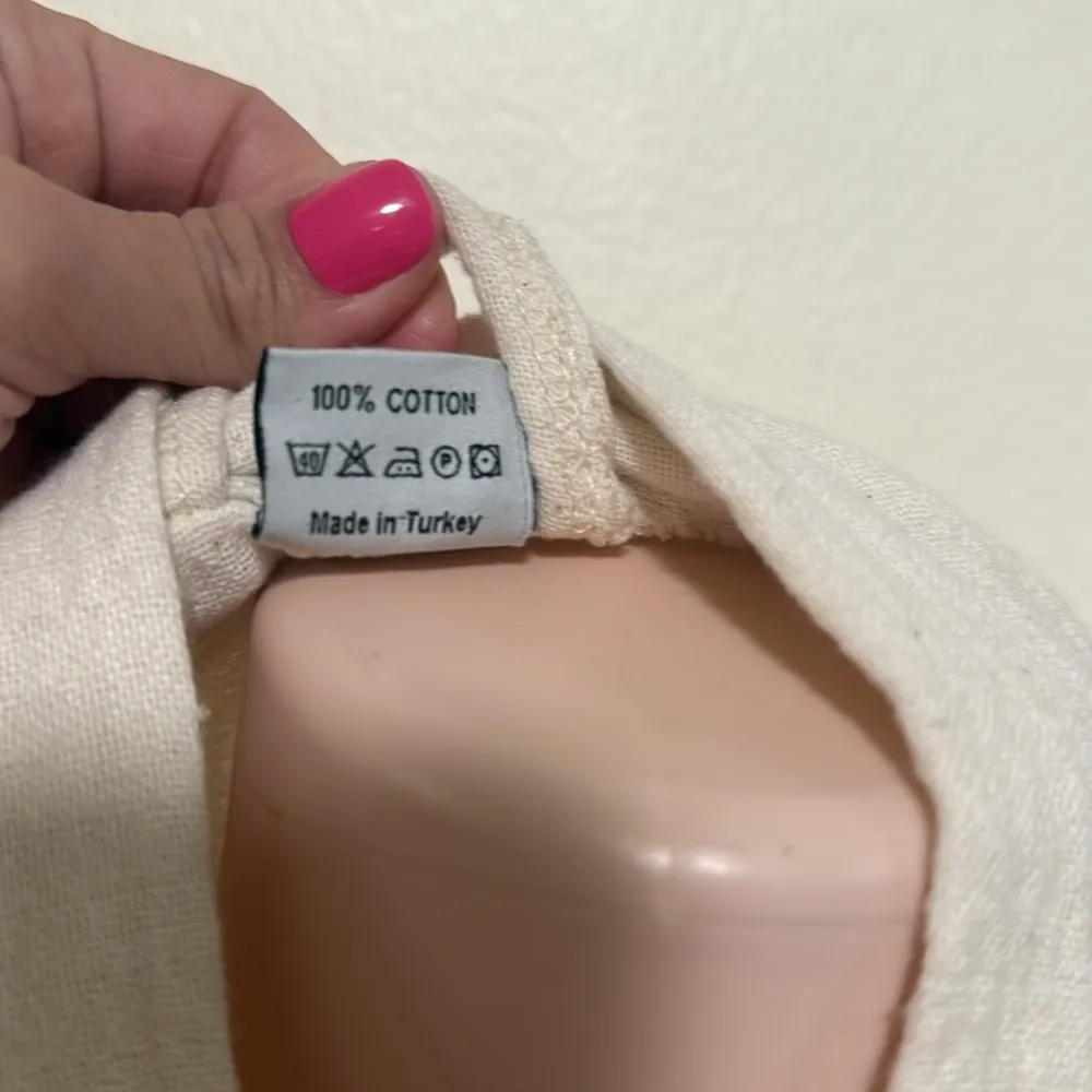 Handmade in turkey 100% muslin cotton sun Motif Cream and Black Robe kimono Size undefined - Image 9