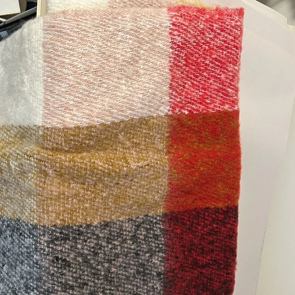 Lucky Brand Multicolor Plaid blanket Scarf - Image 5