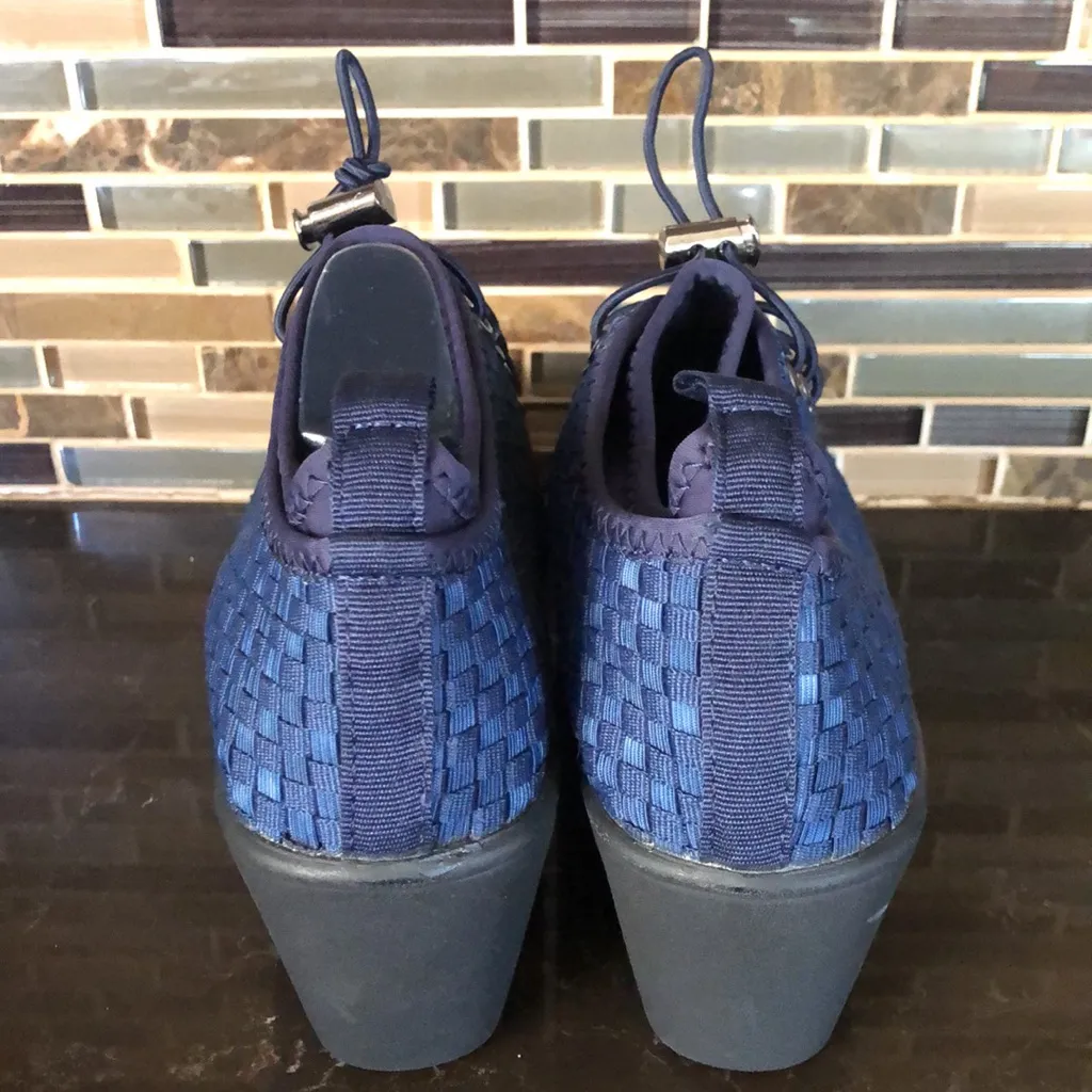 Steven by Steve Madden royal blue Base woven wedges women’s size 7‎ nwot - Image 5