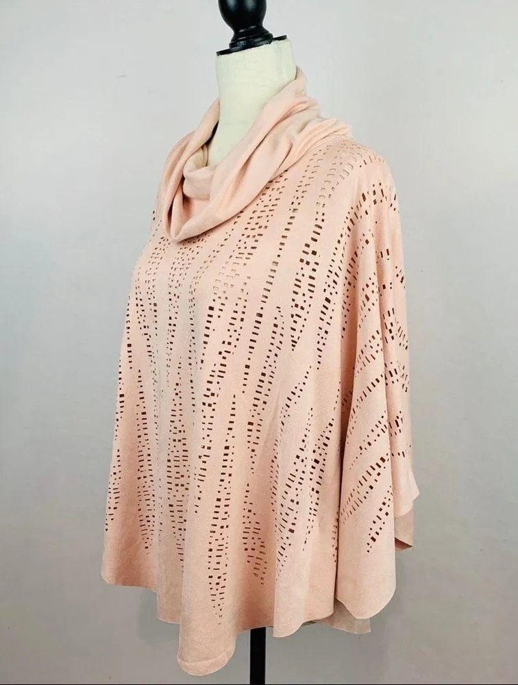 I AM ALBERTO MAKALI Faux Suede Poncho Size L - Image 3