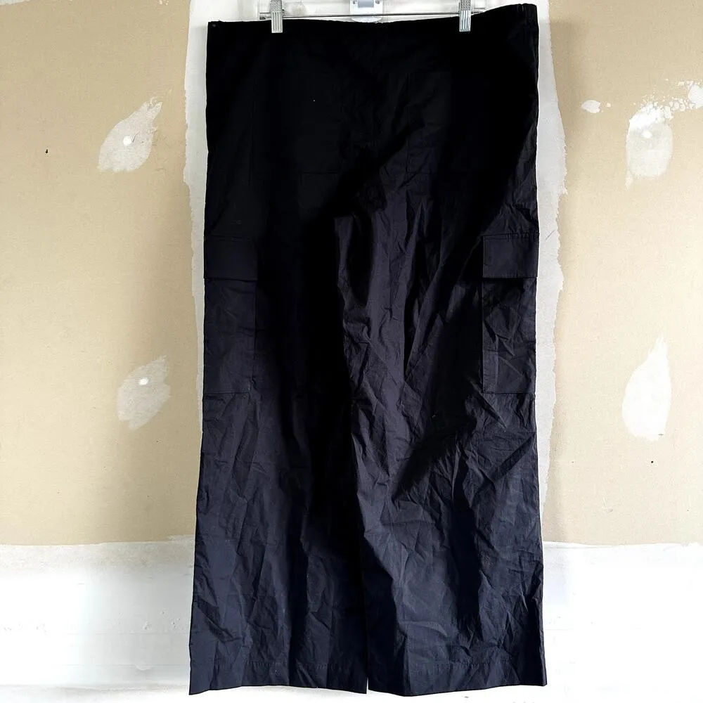 Lovers and Friends Ky Pants Wide Leg Low Rise Drawstring 100% Cotton Black S NWT - Image 6