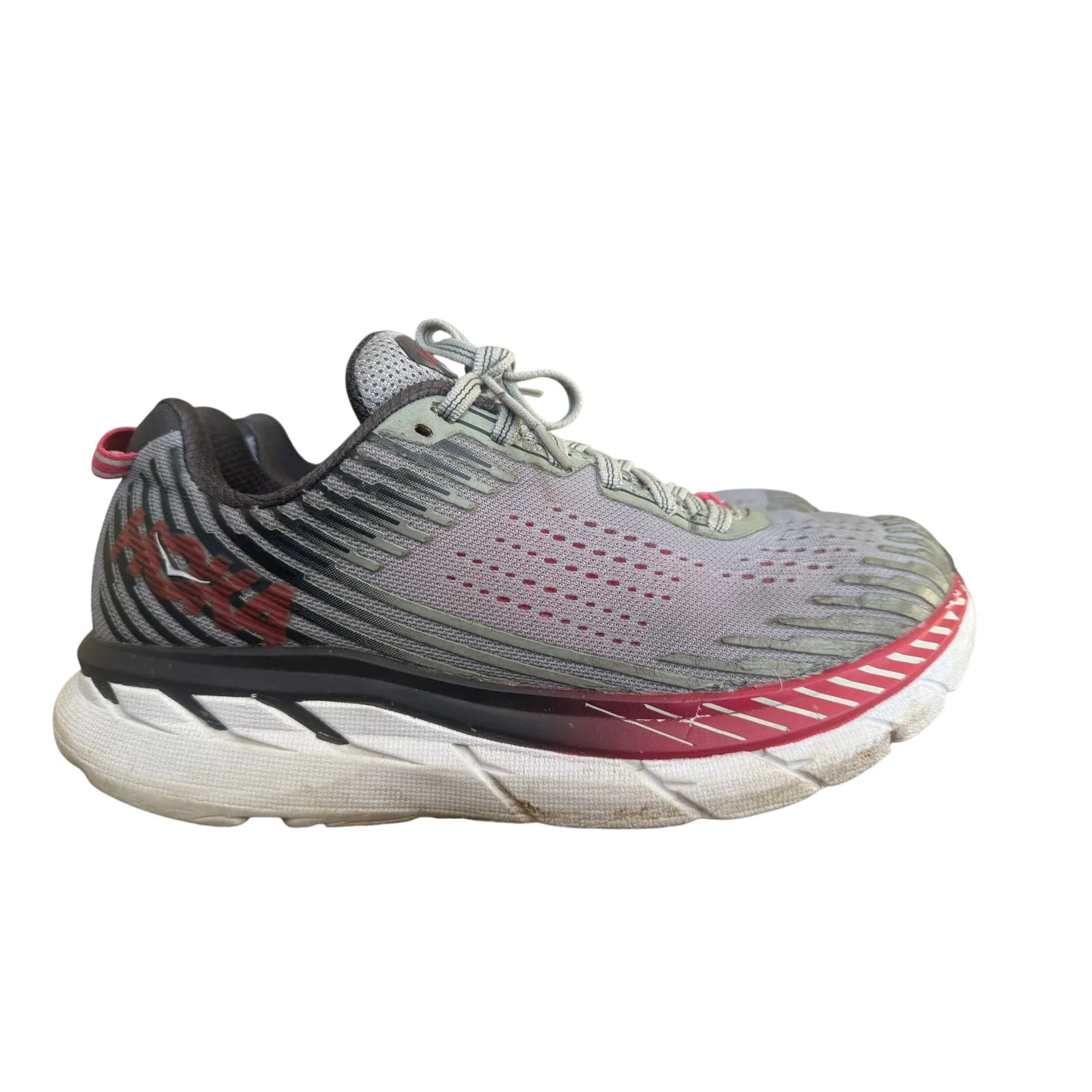 Women's Hoka One One Clifton 5 Alloy/Metal Mesh Size 8 - Image 3
