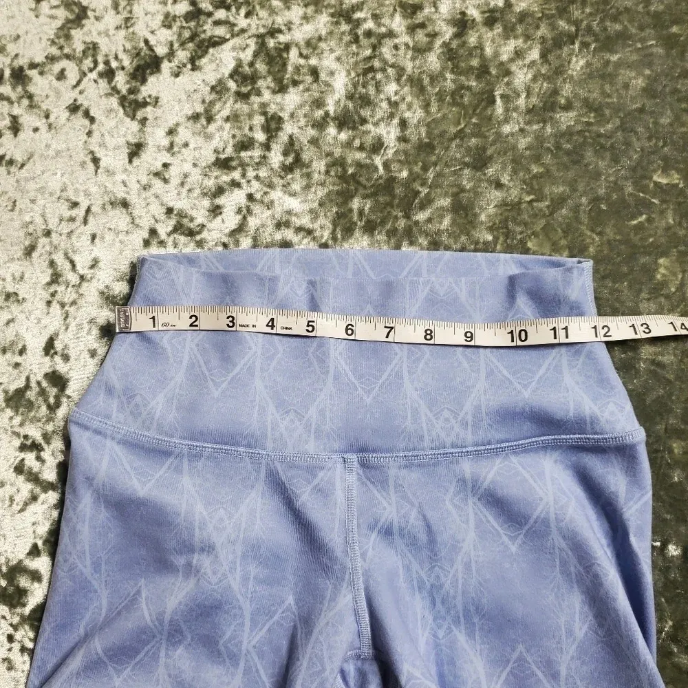 Alo Yoga Blue/Yellow Airbrush Tree Lace Sky Leggings - Image 5