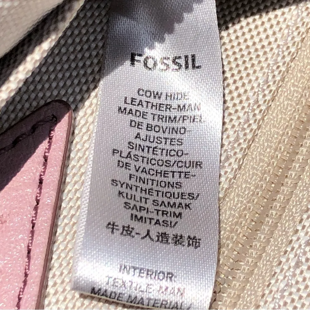 Fossil Maya Crossbody Suede Leather Lilac Purse - Image 16