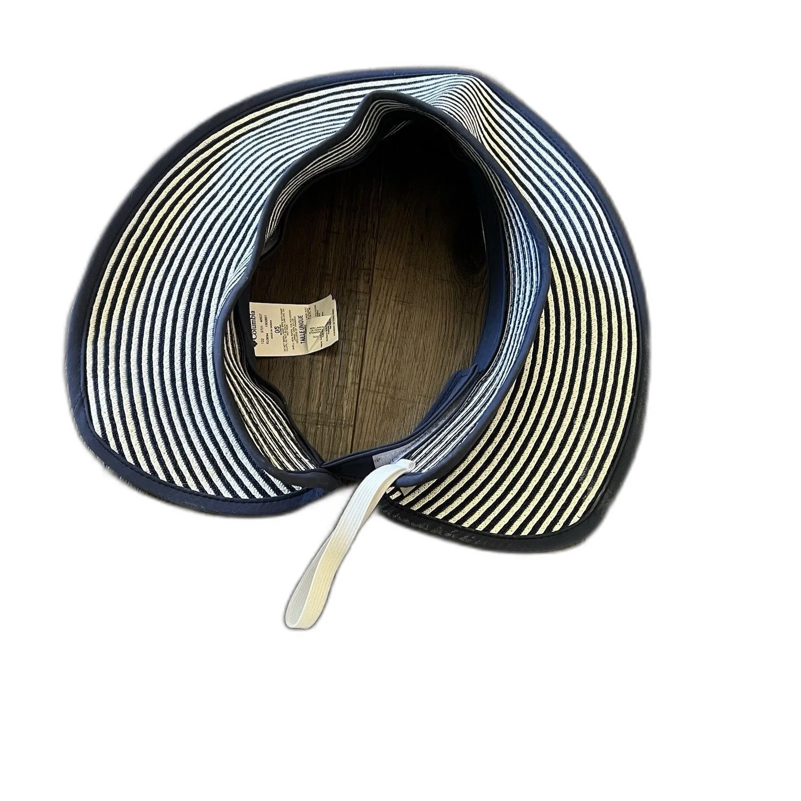 Columbia Women's OS Blue White Global Adventure Packable Visor Sun Protection - Image 2