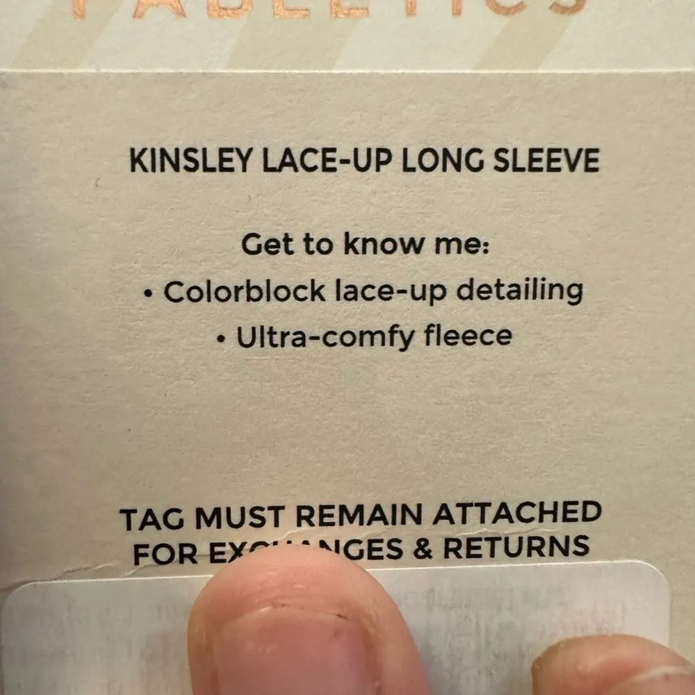 NWT- Fabletics Kinsley Lace Up Cropped Top - Image 5