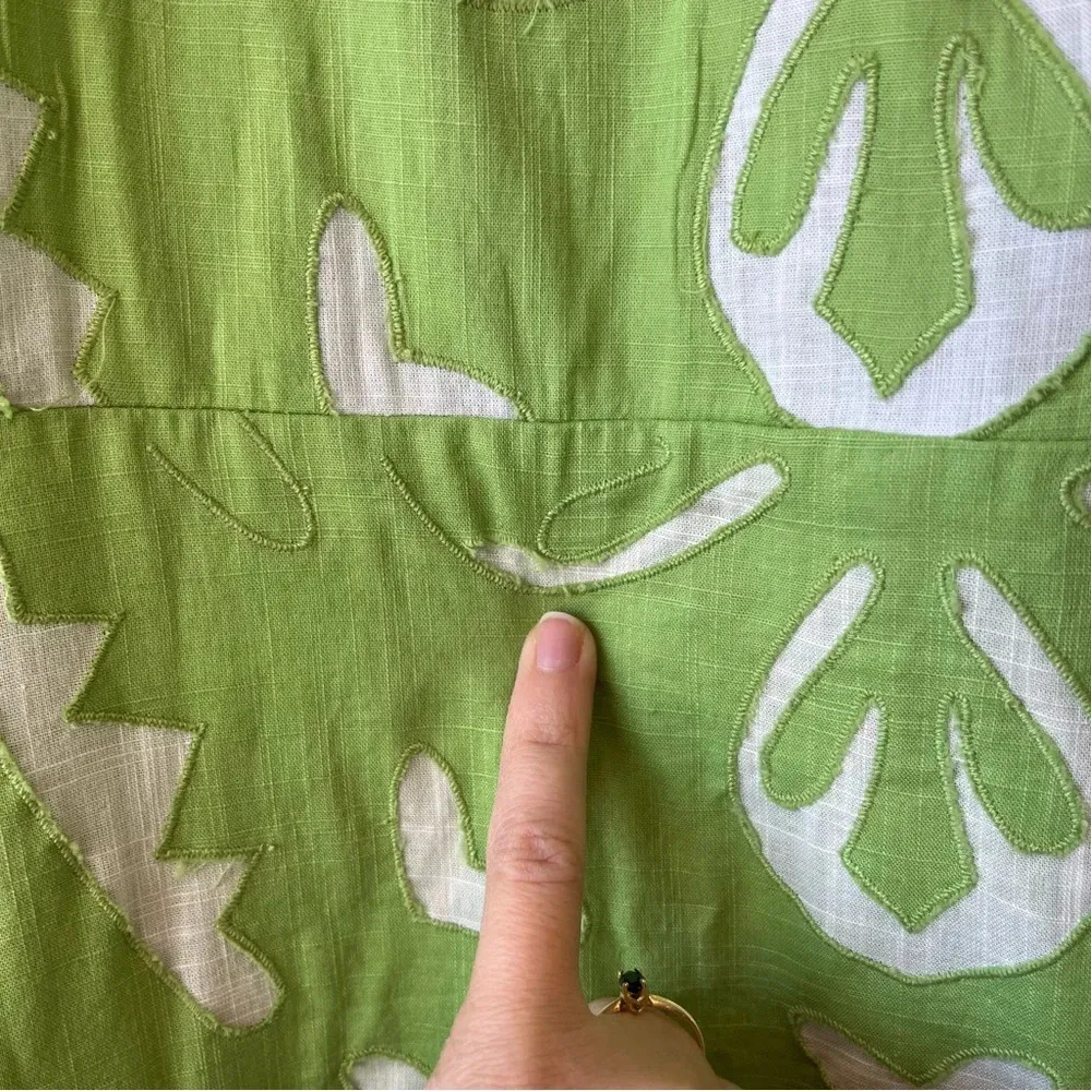 love label anthro Arya Opaline Ruffle Sundress Peasant Midi milkmaid Cottagecore Green Size XL - Image 14