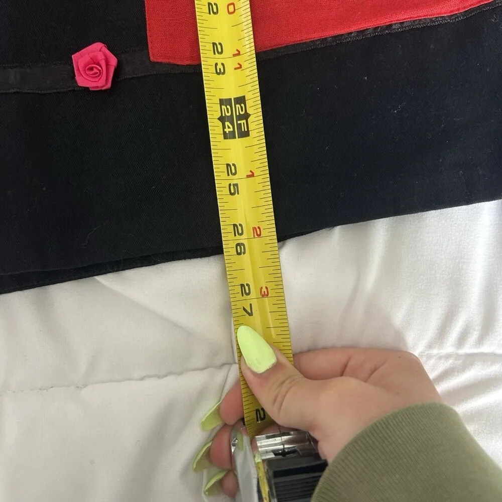 Earth Sea & Sky Jacket Roses Flowers Floral Black Patchwork Buttons Womens XL - Image 8