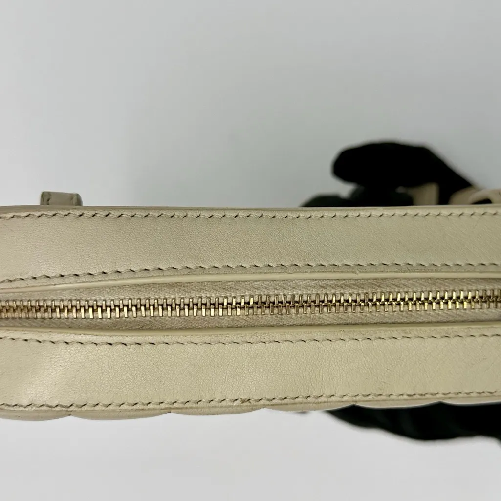 Yves Saint Laurent Vicky Camera Belt Bumbag Crossbody Soft Lambskin Crema - Image 7