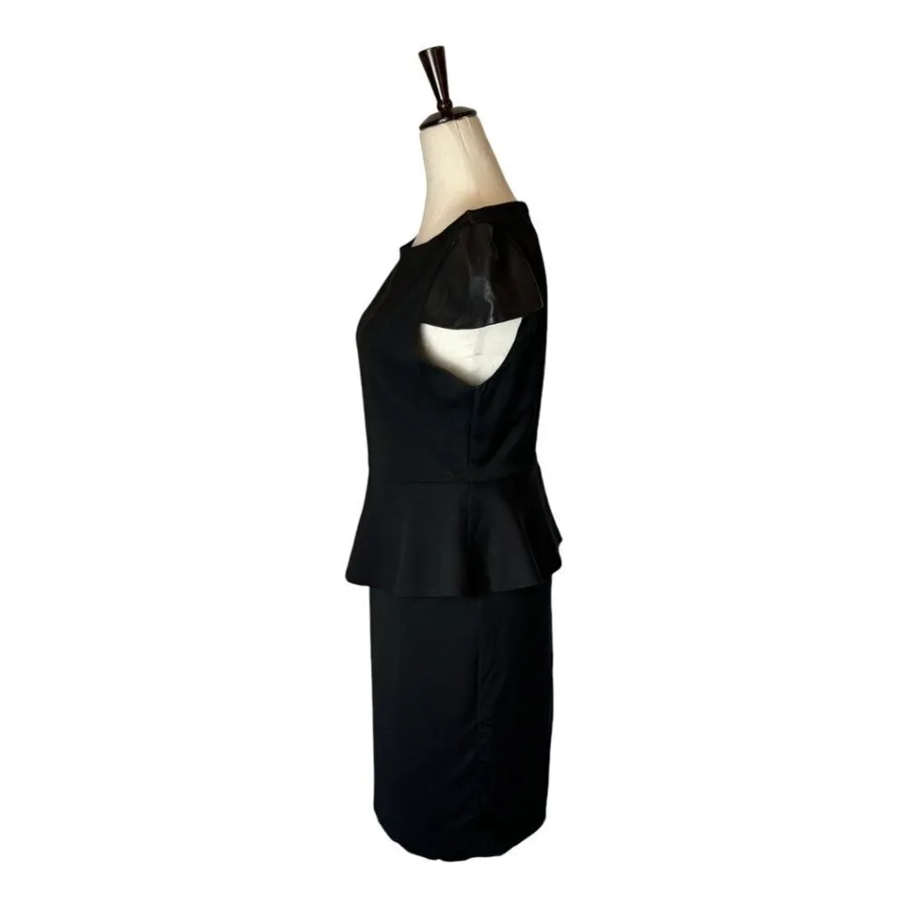 lynette mini dress in black Gretchen Suiting / | MESHKI Colour:White+other tulle Color Name:IVORY-BLACK 90s Shirt under Dress Model is wearing a