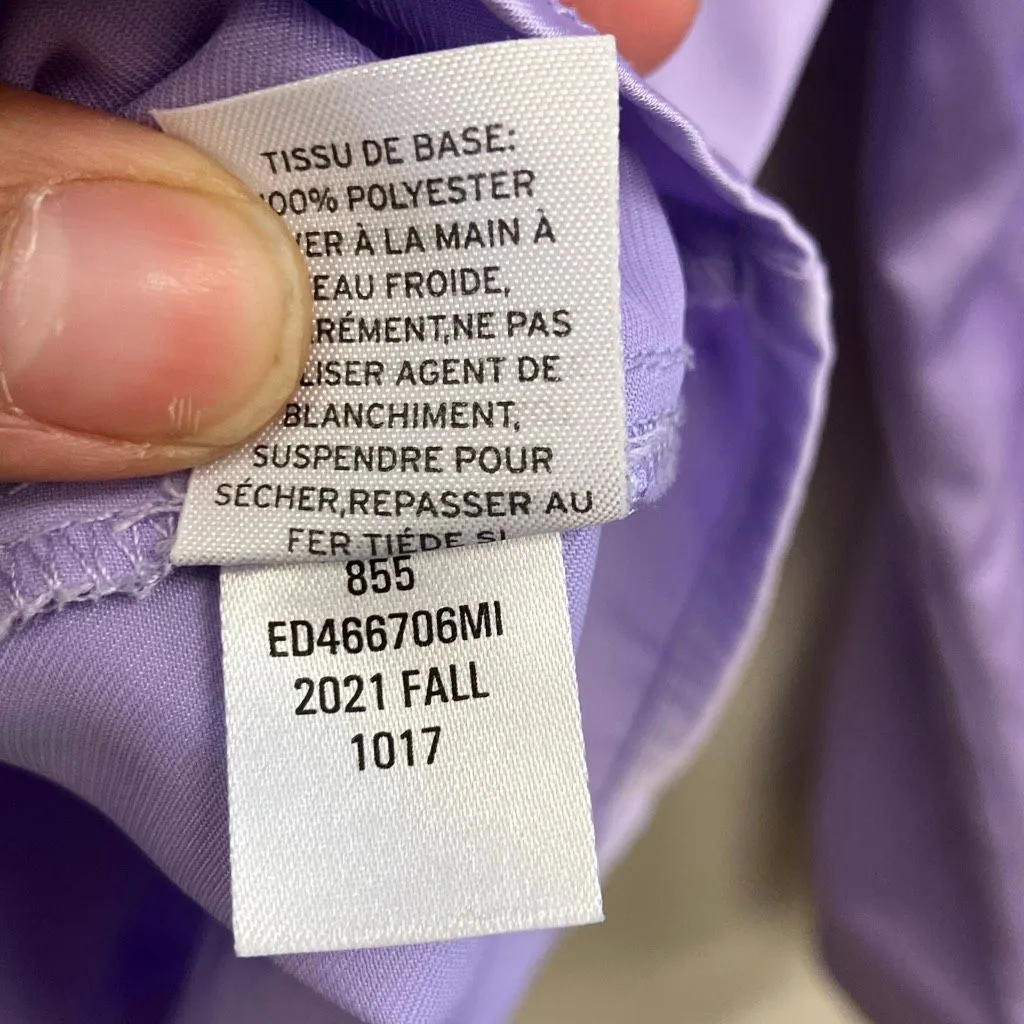 Open Edit mock neck lilac long sleeve blouse XXS Feminine Girlcore #745 - Image 7