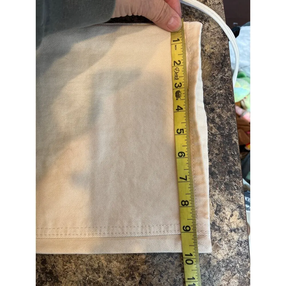 Pacsun x J Galt NEW Cream Bone Bootcut Jeans Small - Image 8