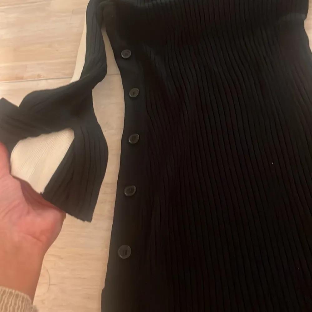 Future Collective x Kahlana Barfield Brown Ribbed sweater midi Dress size small Black - Image 5