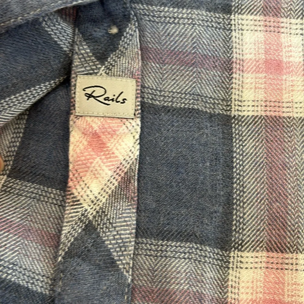 Rails Blue Plaid Flannel Shirt - Image 2