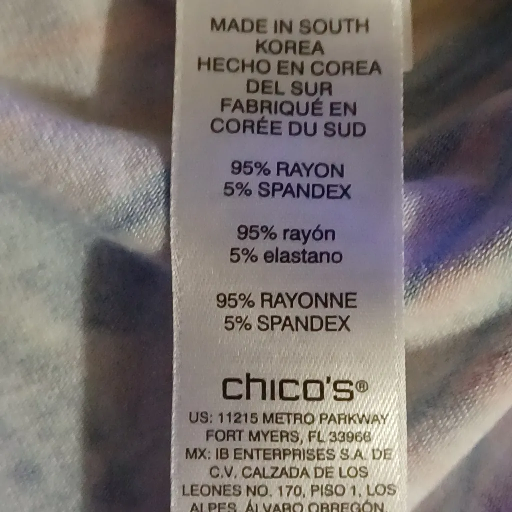 Chico’s Midi Dress Tropical Aqua Orange Sleeveless Stretchy Sz 3 Coastal Beachy - Image 4