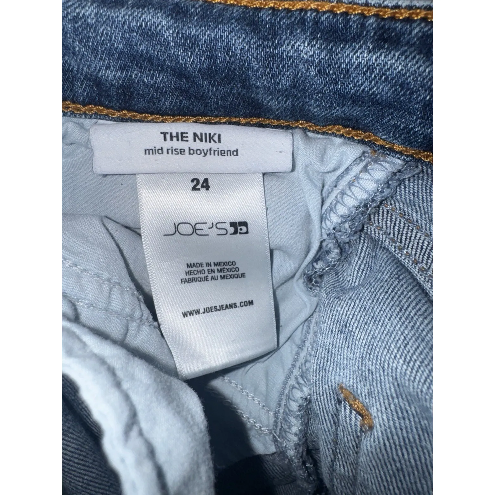 Joes Jeans‎ Women 24 Mid Rise Boyfriend Medium Wash Denim Pants The Niki - Image 8