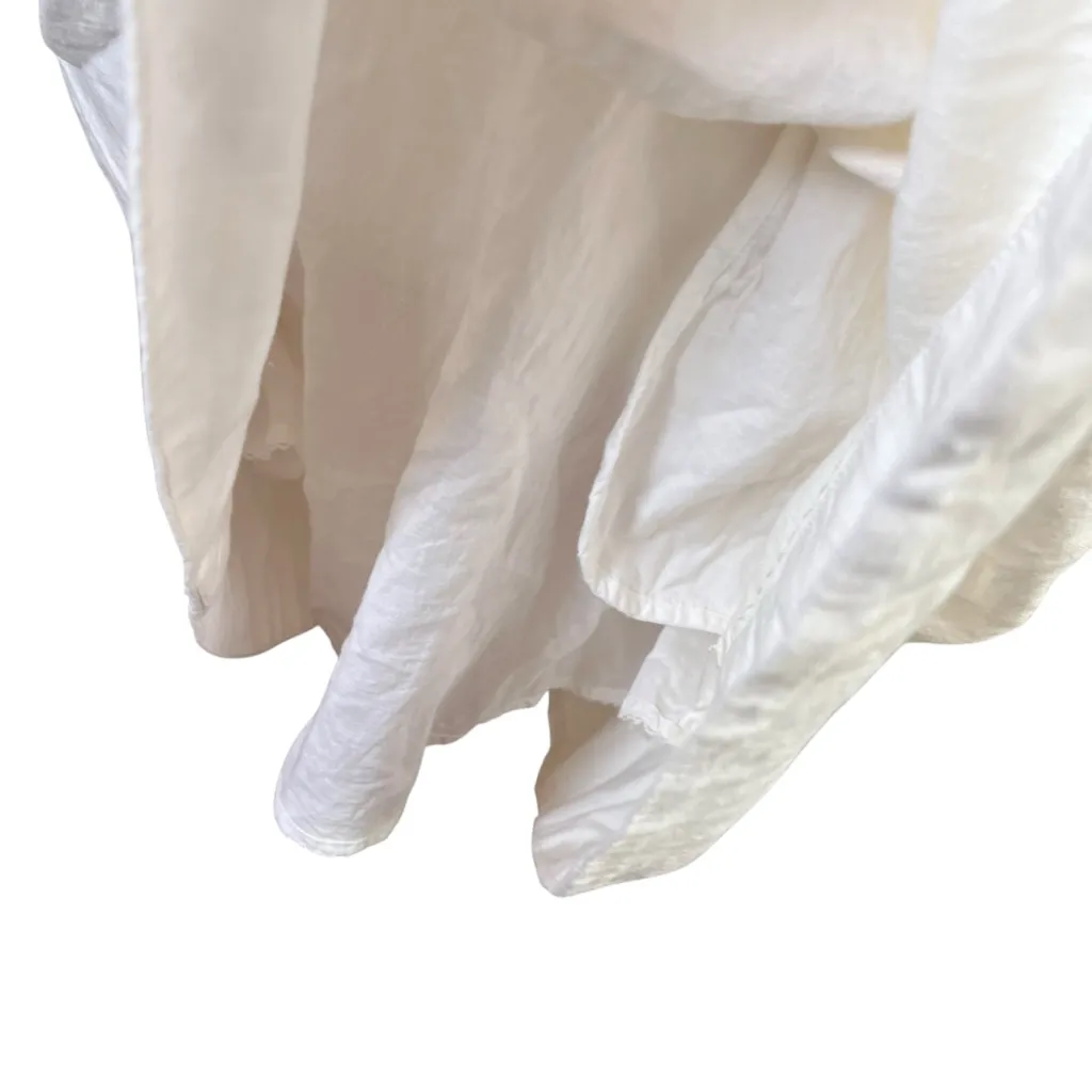 Odille Anthropologie White Linen Blend Peasant Skirt A - Image 7