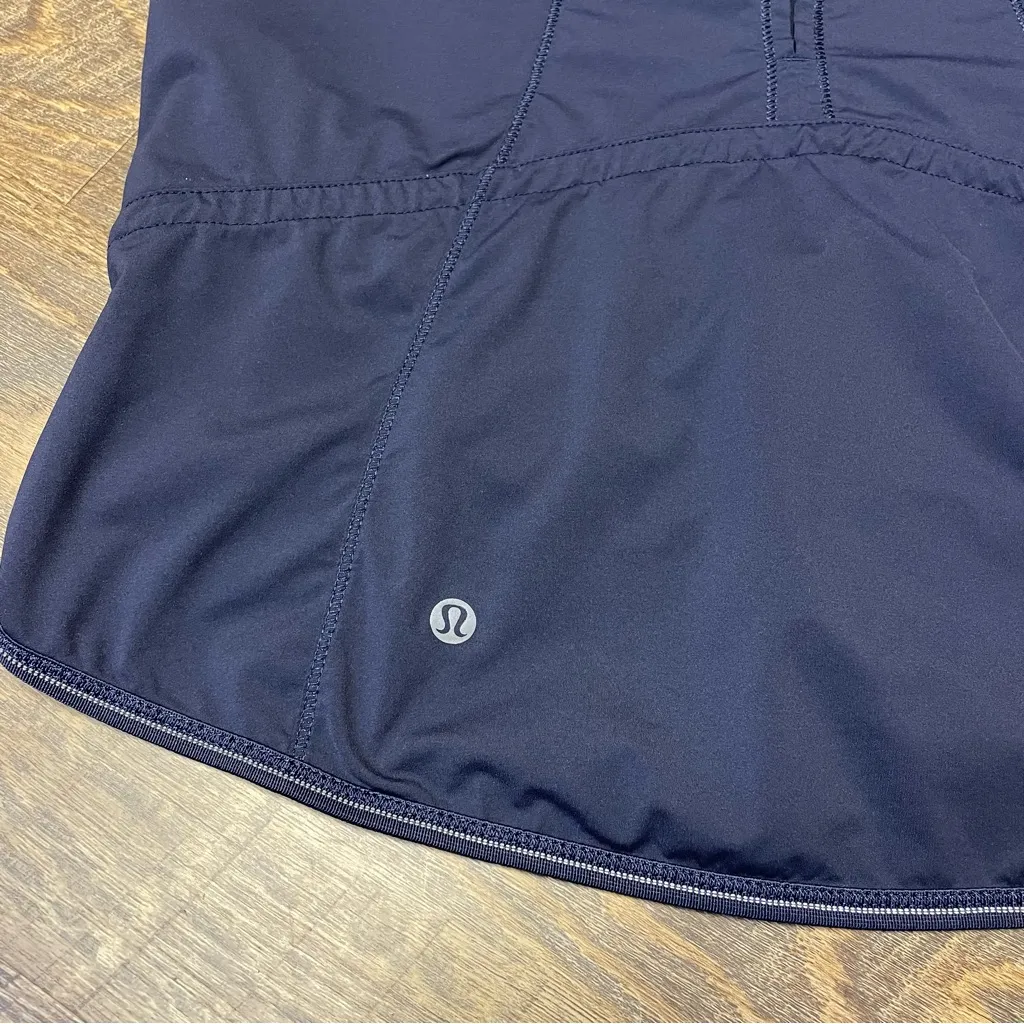 Lululemon Kicking Asphalt Vest Navy Blue Full-Zip Lightweight Womens Size 4 - Image 8
