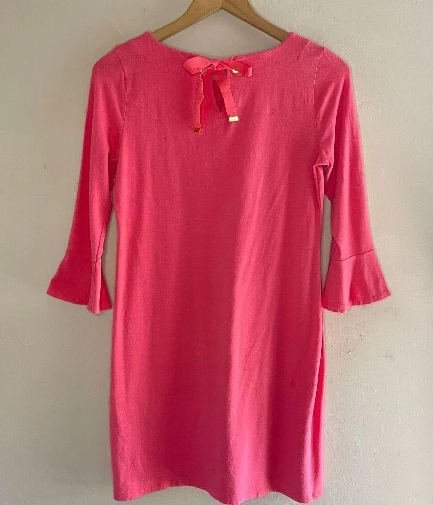 CROWN & IVY Bell Sleeve Pink Mini Dress,‎ Small - Image 3