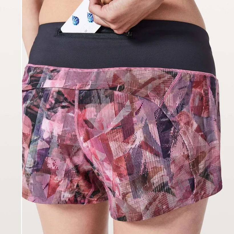 Lululemon Run Times Short II *4" Sun Dazed Multi Pink / Super Dark size 4 - Image 2