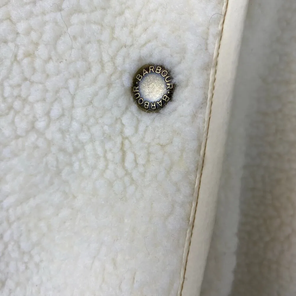 Barbour Cream Aspen Fleece Jacket 2X Plus Size Button NEW - Image 6