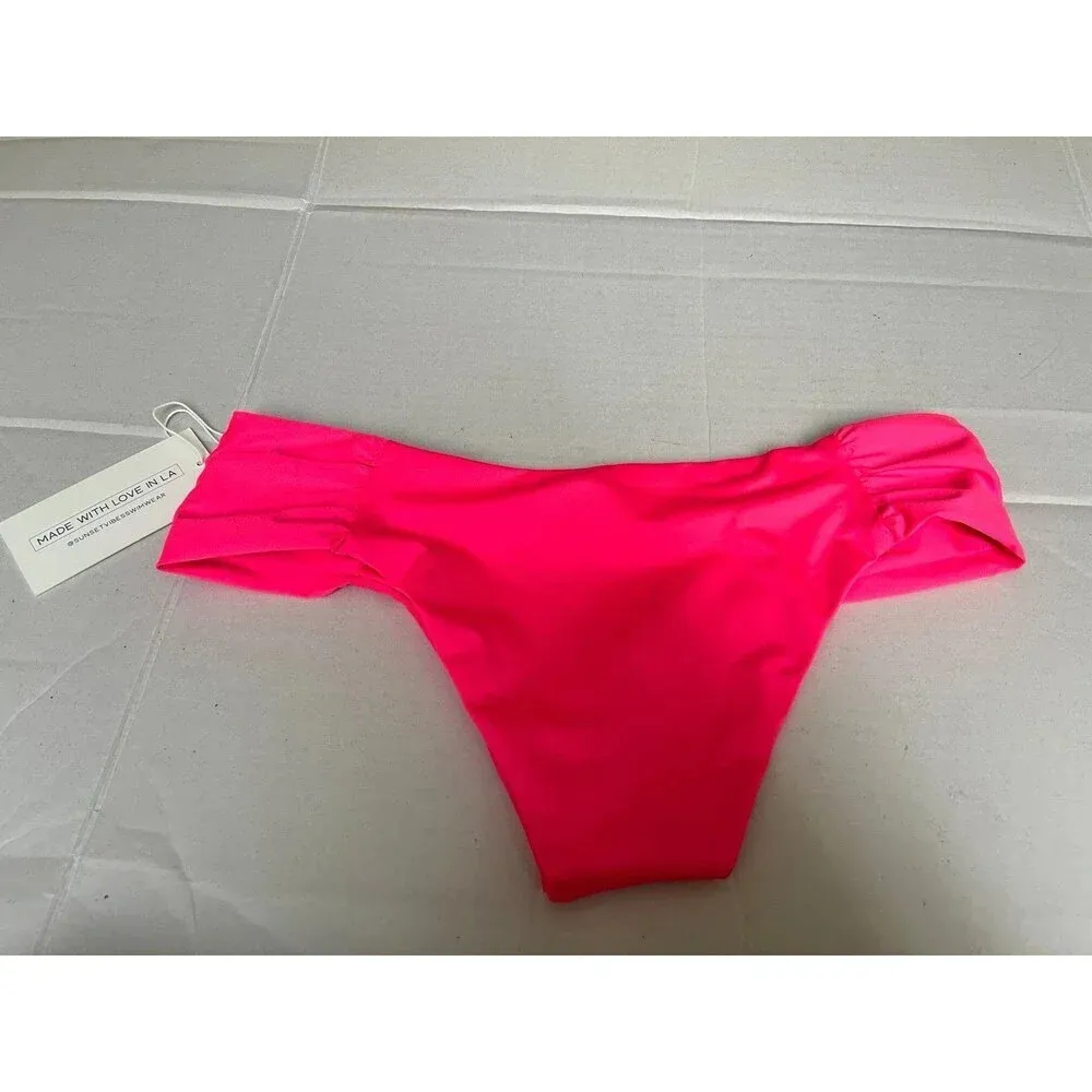 Sunset Vibes Swimwear Hot Pink Bikini Bottom size 6 - Image 2