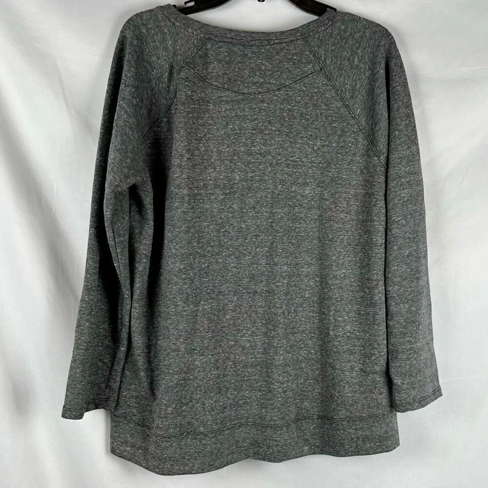 Style & Co Plaid Sequin Love Sweatshirt Medium - Image 3