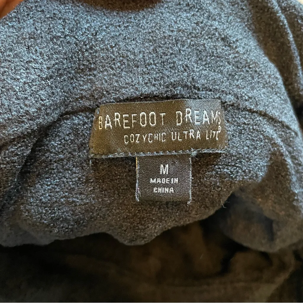 Barefoot Dreams Cozy Chic Ultra Lite Black Chenille Cowl Neck Sweater Dress M - Image 5