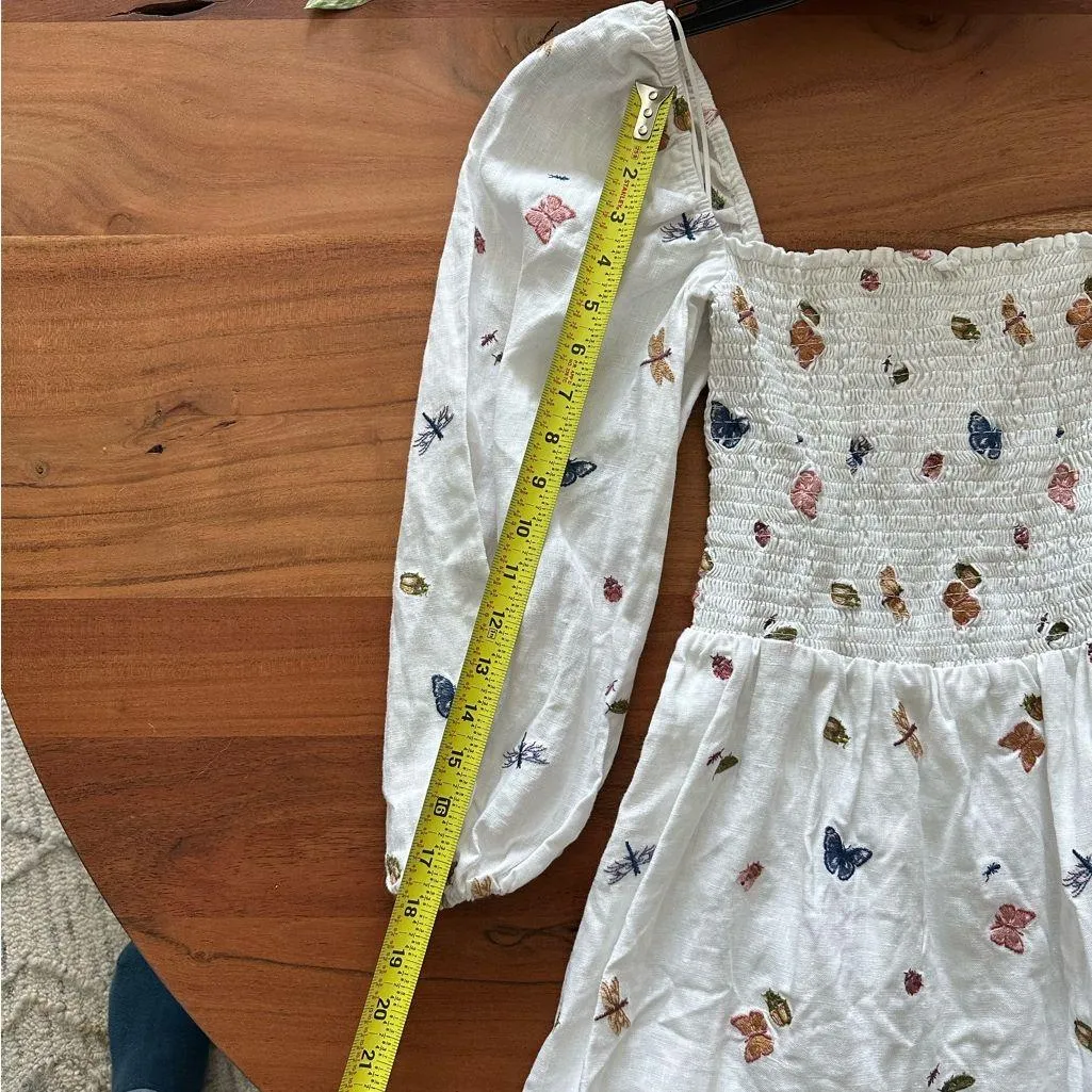 Reformation White Dress with Multicolor Floral Accents - Image 10