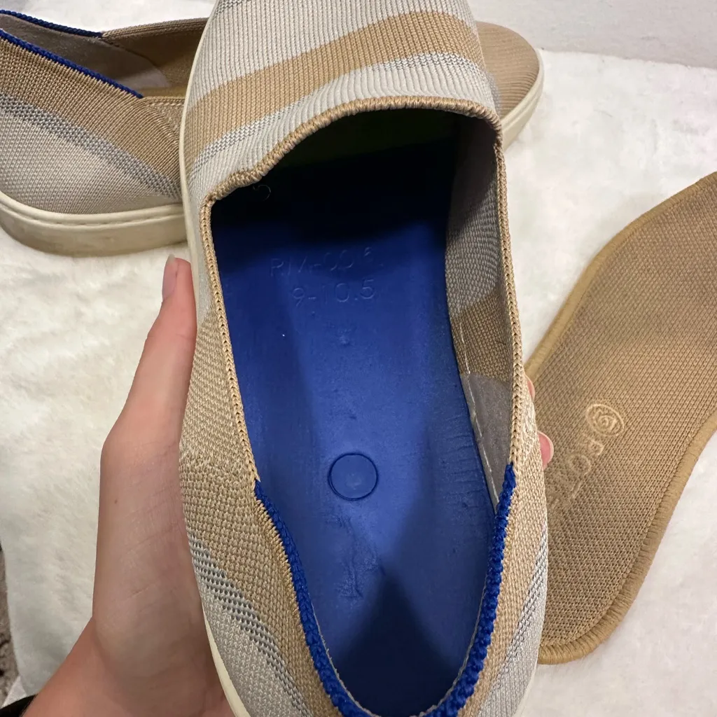 Rothys slip on sneakers! Sand stripe color in women’s size 9.5! - Image 7