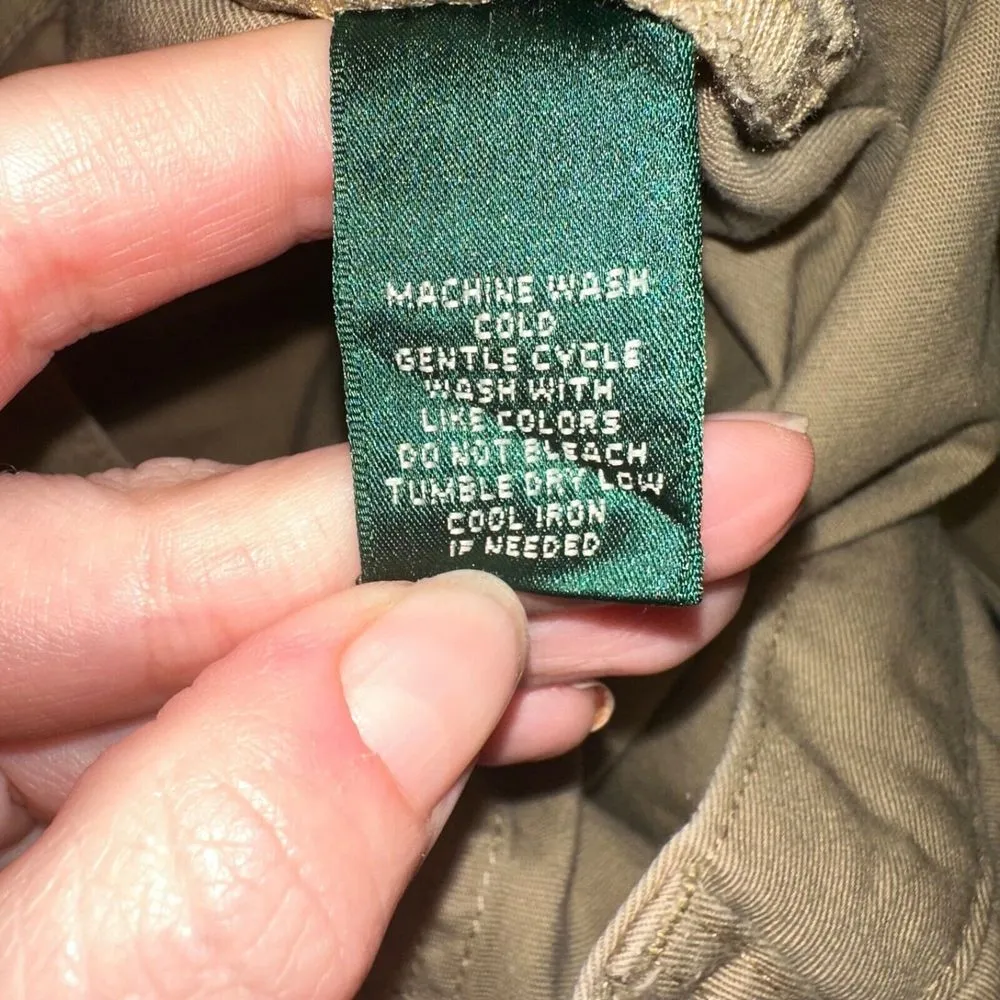 EUC‎ Ralph Lauren Khaki Tan Classic Mid-Calf Pants Chino size 6P Cotton Cropped - Image 7