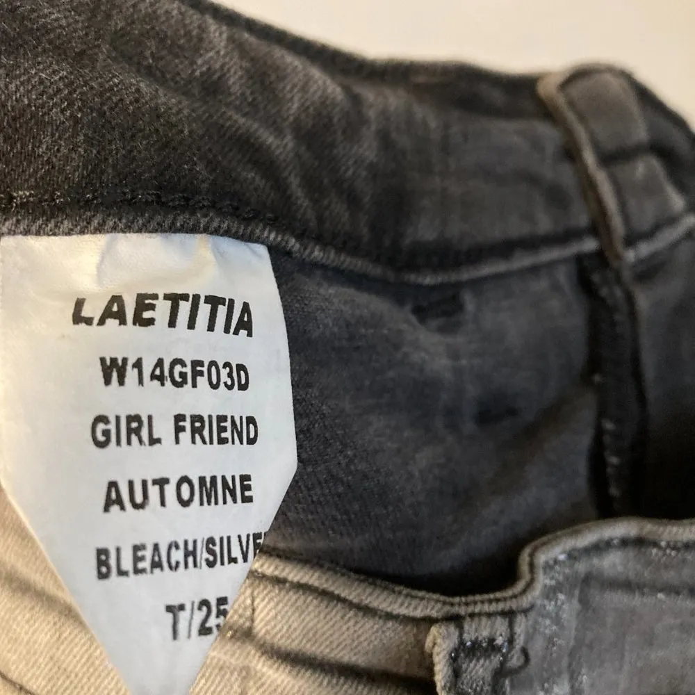 THE AARCH women's steel grade shiny silver girlfriend fit LAETITIA skinny jeans Size 29 - Image 7