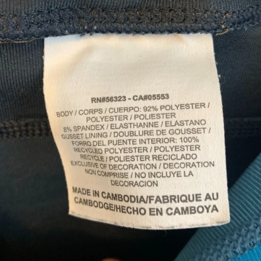 Nike Dri-Fit Dark Blue & Light Blue Cropped Leggings - Image 4