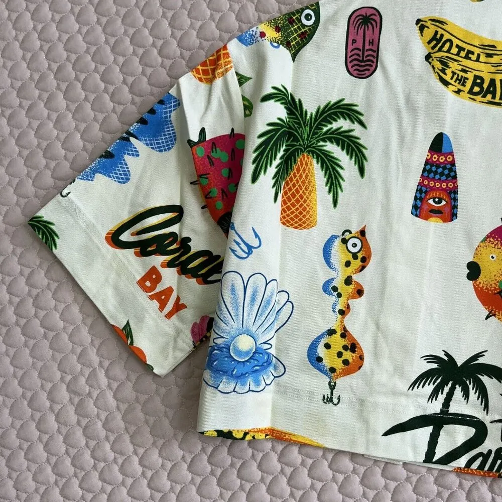 NWOT ALEMAIS x Alan Berry Rhys Samaki Cropped Organic Cotton Shirt Women's Sz 6 - Image 14