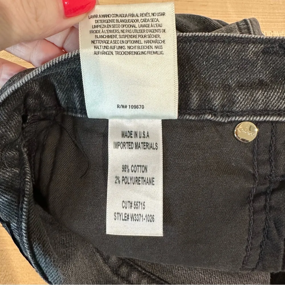 Goldsign The Benefit Jeans Straight Leg Black Size 25 - Image 5