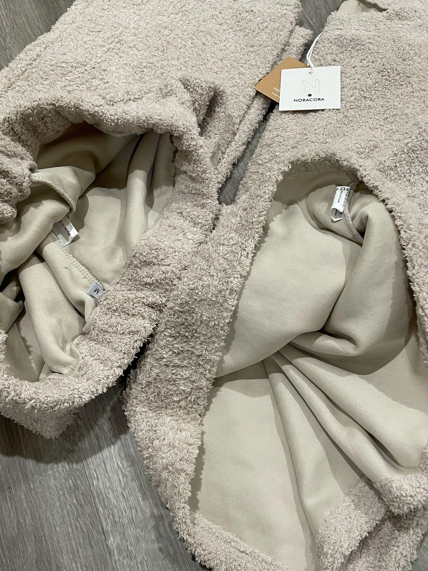 Fuzzy fleece 2pc matching lounge set Tan Size M - Image 5