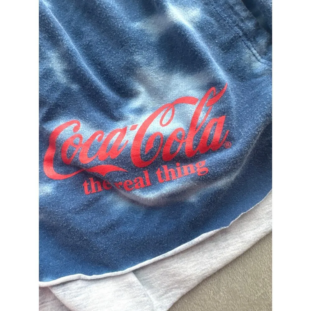 Coca-Cola Tie-Dye Sweat Shorts – Women’s Size Medium – with Red Logo - Image 2