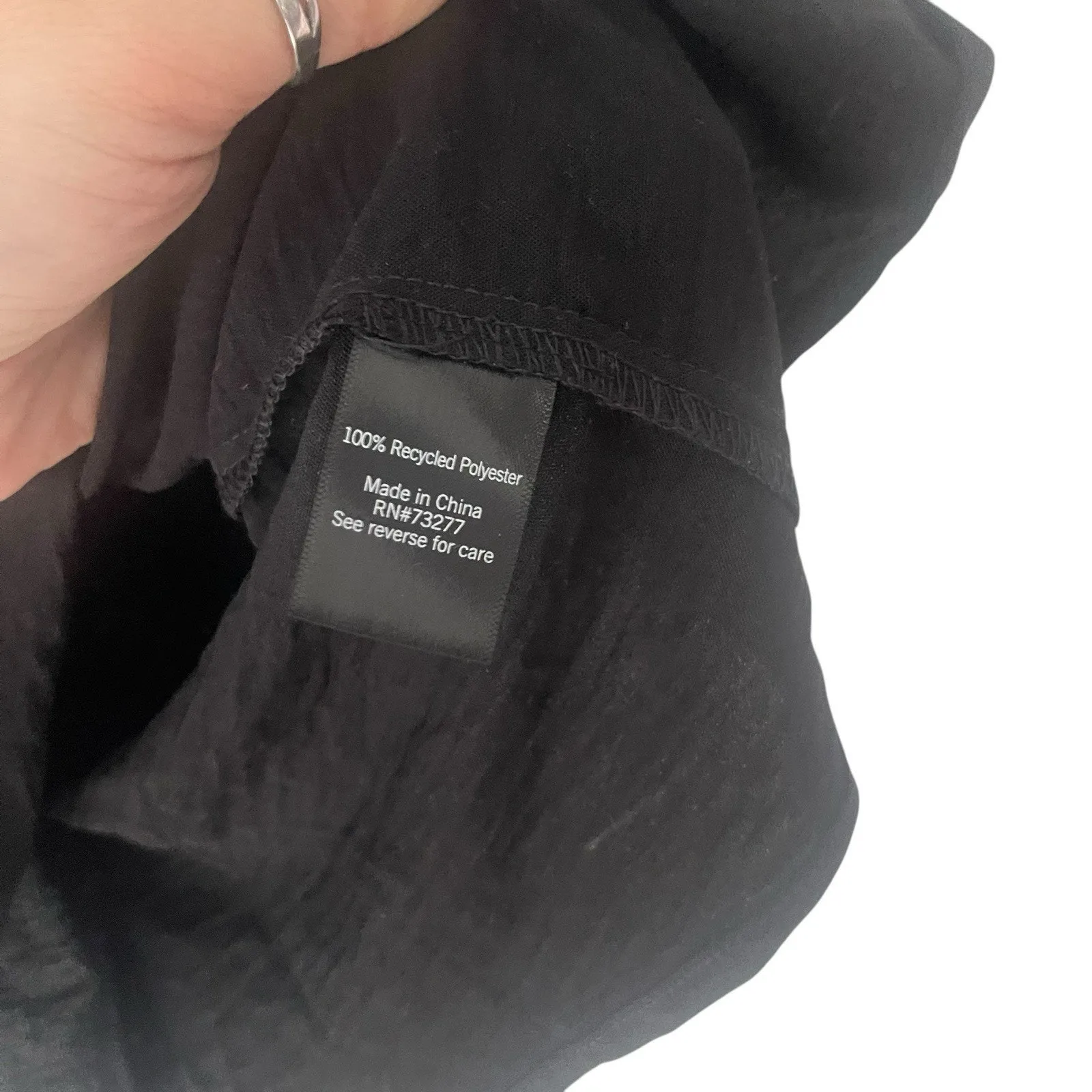 SO NWT Women's Size‎ Medium Black Career Ruffle Flutter Sleeve Blouse - Image 8