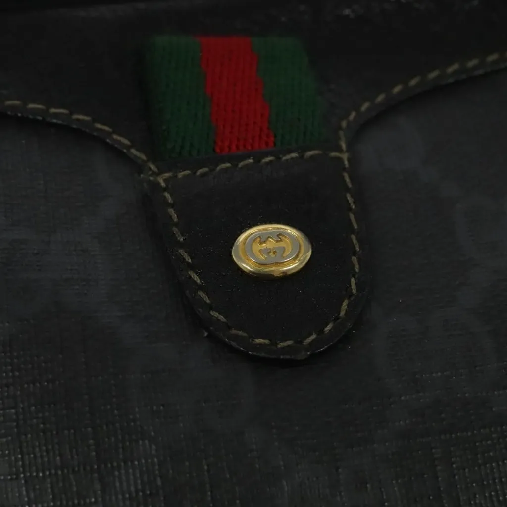 GG Supreme Web Sherry Line Shoulder Bag PVC Black 156 02 066 Authentic - Image 7