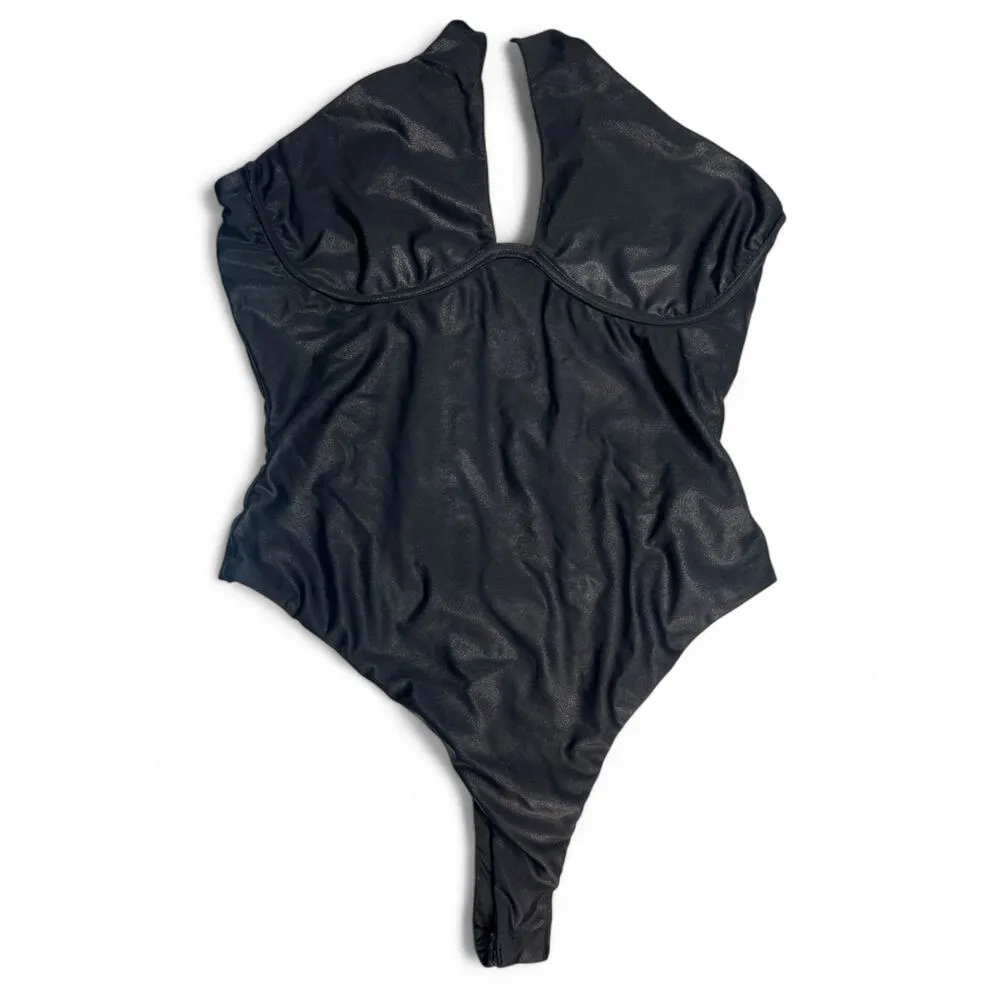 Naked Wardrobe | L | Bodysuit Top Bodycon Drip Tank Sleeveless Women's Cleavage - Image 2